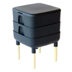 FCMP Outdoor The Essential Living Worm Composter 6 Gallon Resin Composting Bin System Indoor Modern Compost Storage W/2 Trays For Garden & Home -Garden Furniture Discounts GUEST 26c836bd b48a 434c 83e5 3274ddef9a2b