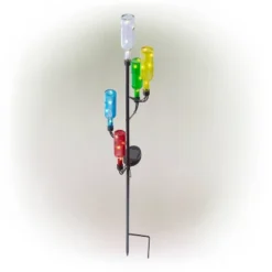 37" Glass/Iron Solar Bottle Tree Stake - Alpine Corporation -Garden Furniture Discounts GUEST 26e3e0c4 2c7e 4d70 8b67 2c7a92d3bc96