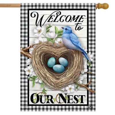 Welcome To Our Nest Inspirational House Flag 28 X 40 Briarwood Lane 3 Welcome To Our Nest Inspirational House Flag 28 X 40 Briarwood Lane