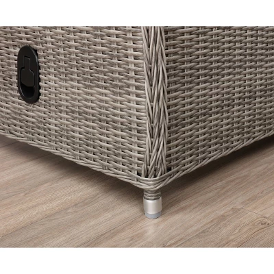 Monaco Outdoor 2 Seat Reclining Bench - Gray - Alaterre Furniture 9 Monaco Outdoor 2 Seat Reclining Bench - Gray - Alaterre Furniture - Image 7