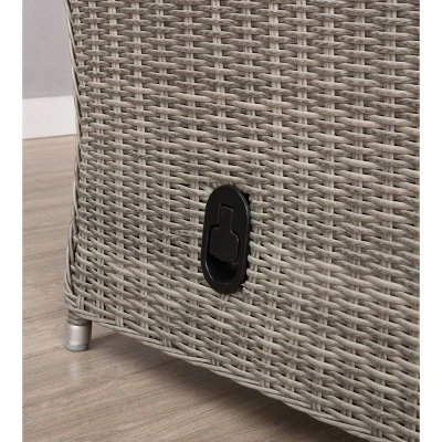 Monaco Outdoor 2 Seat Reclining Bench - Gray - Alaterre Furniture 8 Monaco Outdoor 2 Seat Reclining Bench - Gray - Alaterre Furniture - Image 6