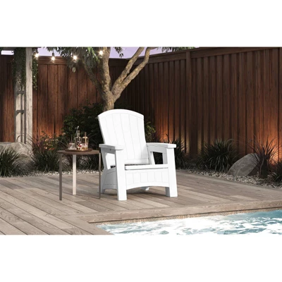 Elements Adirondack Chair With Storage White - Suncast 9 Elements Adirondack Chair With Storage White - Suncast - Image 7