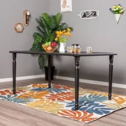 Outdoor Steel Rectangle Dining Table With 1.77" Umbrella Hole - Captiva Designs -Garden Furniture Discounts GUEST 2a7566a6 092d 47e6 8f0f ab04b06e320a