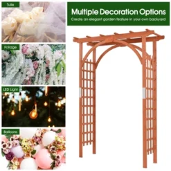 Costway Premium Outdoor Wooden Cedar Arbor Arch Pergola Trellis Wood Garden Yard Lattice 17 Costway Premium Outdoor Wooden Cedar Arbor Arch Pergola Trellis Wood Garden Yard Lattice -Garden Furniture Discounts GUEST 2b559d41 5258 4513 987a 9ed382fbd3fb