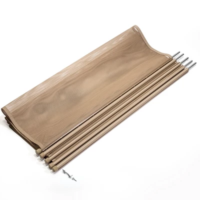 XtremepowerUS 4' X 12' Ft Pool Fence See-Thru 5-Section Pool Fence Long Removable Fence Barrier Pool Mesh Fence, Beige 4 XtremepowerUS 4' X 12' Ft Pool Fence See-Thru 5-Section Pool Fence Long Removable Fence Barrier Pool Mesh Fence, Beige - Image 2