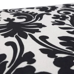 Essence Damask Indoor/Outdoor Chaise Lounge Cushion - Black/White - Pillow Perfect