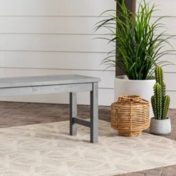 Ravenscroft Modern Boho Acacia Wood Slat Top Outdoor Dining Bench - Gray Wash - Saracina Home 15 Ravenscroft Modern Boho Acacia Wood Slat Top Outdoor Dining Bench - Gray Wash - Saracina Home -Garden Furniture Discounts GUEST 2dd133d4 c68e 4083 9552 2ac421e62e53