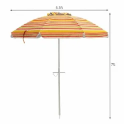 6.5' X 6.5' Portable Sunshade Beach Umbrellas With Tilt Aluminum Pole And Carrying Bag - Wellfor -Garden Furniture Discounts GUEST 2dd7f8be 48ab 4ef4 8bb9 b351814be20b