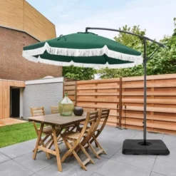 Captiva Designs 9ft Fringed Cantilever Offset Patio Market Umbrella -Garden Furniture Discounts GUEST 2e348229 15c0 462b a715 b7005a17bcee