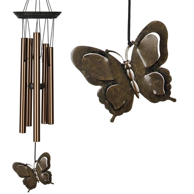 Woodstock Wind Chimes Signature Collection, My Butterfly Chime, 21'' Bronze Wind Chime BFC 4 Woodstock Wind Chimes Signature Collection, My Butterfly Chime, 21'' Bronze Wind Chime BFC - Image 2