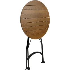 Sunnydaze Decor Sunnydaze Indoor/Outdoor Chestnut Wood Folding Round Patio Tall Bar Height Table - 28" - Brown -Garden Furniture Discounts GUEST 3198874e 07fa 4270 89e4 0b6a1cd3adcf