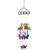 Wind & Weather Colorful Indoor Mobile With Stained Glass Butterflies And Dragonflies And Metal Butterflies