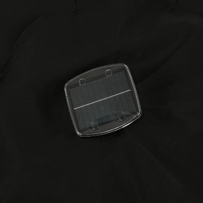 11' X 11' Calypso II Market Patio Umbrella With Solar LED Strip Lights Black - Island Umbrella 10 11' X 11' Calypso II Market Patio Umbrella With Solar LED Strip Lights Black - Island Umbrella - Image 8