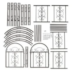 Plow & Hearth - Montebello Decorative Garden Arbor Trellis With Gate & Beautiful Scrollwork Design -Garden Furniture Discounts GUEST 32be4b71 1c79 47e6 9a91 d5be57f66904