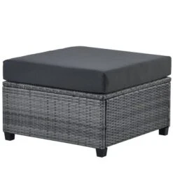 7pc Outdoor Set With Rattan Sofa & Cushions - Gray - GODEER -Garden Furniture Discounts GUEST 34b235f3 7541 45f4 8245 77a440455e60