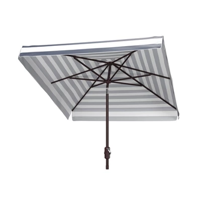 7.5' Square Elsa Fashion Line Umbrella Navy/White - Safavieh 4 7.5' Square Elsa Fashion Line Umbrella Navy/White - Safavieh - Image 2