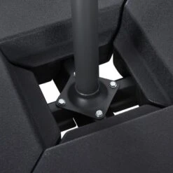 Outsunny 4-Piece Outdoor Patio Offset Umbrella Base Stand Weight Holder W/ Cross Base For Powerful Support, 158lbs Sand Or 132lbs Water Filled, Black -Garden Furniture Discounts GUEST 36f837bc b438 4414 a9a1 478e9606d1f7