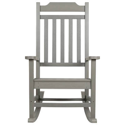 Flash Furniture Set Of 2 Winston All-Weather Faux Wood Rocking Chair 11 Flash Furniture Set Of 2 Winston All-Weather Faux Wood Rocking Chair - Image 9
