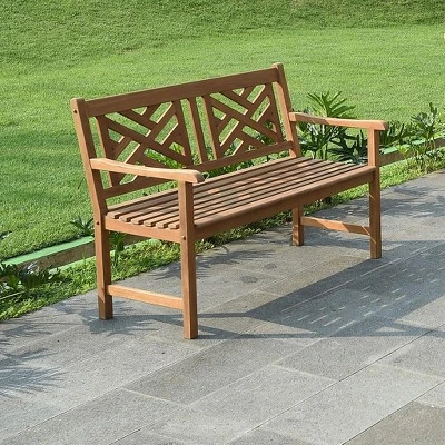 Cambridge Casual Isla Teak Patio Garden Bench 4 Cambridge Casual Isla Teak Patio Garden Bench - Image 2