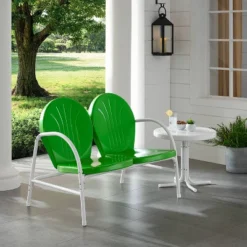 Griffith 2pc Outdoor Conversation Set - Kelly Green - Crosley
