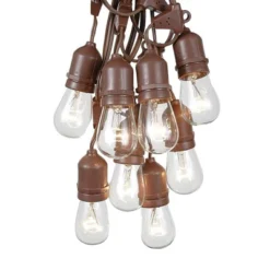 Novelty Lights Edison Outdoor String Lights With 50 Suspended Sockets Brown Wire 100 Feet 14 Novelty Lights Edison Outdoor String Lights With 50 Suspended Sockets Brown Wire 100 Feet -Garden Furniture Discounts GUEST 386a53f1 821c 4208 991b 0780557e5d52