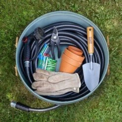 Steel Sedona Hose Pot With Lid - Green - Good Directions -Garden Furniture Discounts GUEST 38f0ec56 8955 4b07 ba6f e6e18e6475ee