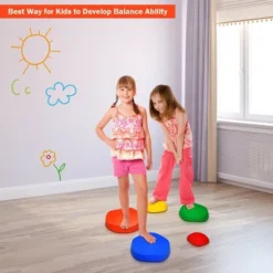Costway 5pcs Kids Balance Stepping Stones Indoor & Outdoor Coordination & Balance Toy -Garden Furniture Discounts GUEST 3a89df16 8f8a 45ac b6ac 2c229299b2dc