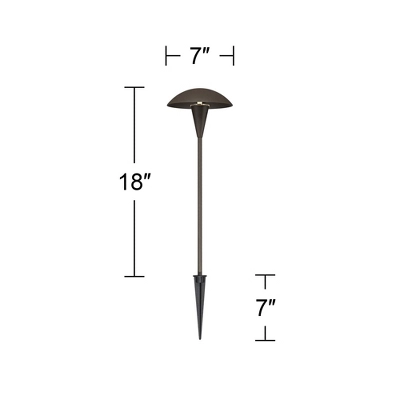 John Timberland Large Mushroom 18" High Bronze Low Voltage LED Path Light 8 John Timberland Large Mushroom 18" High Bronze Low Voltage LED Path Light - Image 6
