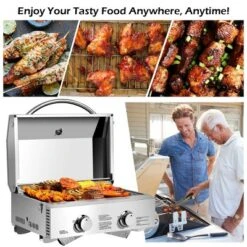 Costway 2 Burner Portable BBQ Table Top Propane Gas Grill Stainless Steel -Garden Furniture Discounts GUEST 3b330895 16ab 46d4 ab98 23c59a0cc037