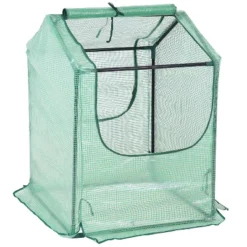 Sunnydaze Decor Sunnydaze Mini Greenhouse With 2 Zippered Side Doors - Green -Garden Furniture Discounts GUEST 3bd67667 91a3 4f5a b9f5 2b53999c91c3
