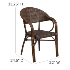 Merrick Lane Wicker Rattan Patio Chair With Curved Back And Aluminum Bamboo Frame 18 Merrick Lane Wicker Rattan Patio Chair With Curved Back And Aluminum Bamboo Frame -Garden Furniture Discounts GUEST 3c4a7654 1e29 46f9 8947 e17438799839