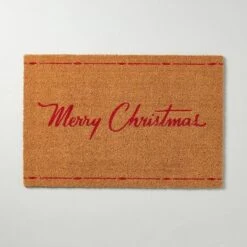 Merry Christmas Coir Doormat Tan/Red - Hearth & Hand™ With Magnolia -Garden Furniture Discounts GUEST 3ca3c7c7 9ffa 460b b138 242b7efb3d97