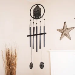 Dawhud Direct 28" H Eternal Zen Buddha Wind Chimes - Black -Garden Furniture Discounts GUEST 3e49c796 d44b 49d5 87e7 439eaae47b99