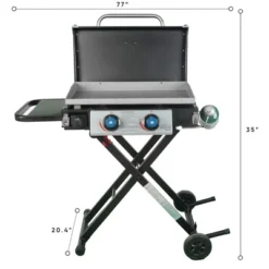 Razor Griddle GGC2030M 25 Inch Outdoor 2 Burner Portable LP Propane Gas Grill Griddle With Top Cover, Wheels, & Storage Shelf For BBQ Cooking, Black -Garden Furniture Discounts GUEST 3e58bd0c 05c9 450d 97f9 c761548f33c8