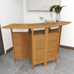 Patio Bar Table Teak - Olivia & May -Garden Furniture Discounts GUEST 3efd1f81 89db 43ac 8fde 094c5ac0f77f