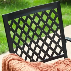 5pc Patio Set With 37" Square Metal Table With Umbrella Hole & Arm Chairs - Captiva Designs -Garden Furniture Discounts GUEST 3f095725 3dc0 4fd9 a77f c6e18457b128