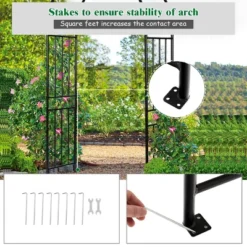 Costway 7.2Ft Garden Arch Steel Arbor Wedding Garden Decoration Climbing Plants W/Stakes 17 Costway 7.2Ft Garden Arch Steel Arbor Wedding Garden Decoration Climbing Plants W/Stakes -Garden Furniture Discounts GUEST 3f5c6b2c 6844 4c2b 9d7b d7e912c94e1d