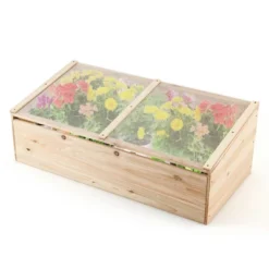 Costway Wooden Cold Frame Greenhouse Flower Planter Raised Plants Bed Protection -Garden Furniture Discounts GUEST 408e2b1a 0652 4eca a5e2 936af27f6581