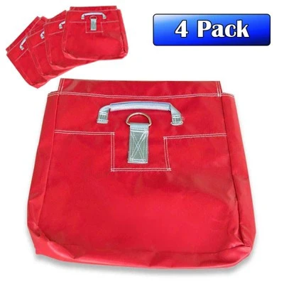 Moose Supply Vinyl Sand Bag, Red, 4 Pack 3 Moose Supply Vinyl Sand Bag, Red, 4 Pack