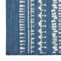 5' X 7' Fringe Outdoor Rug Blue Striped - Threshold™