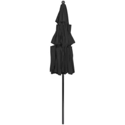 Northlight 9.75ft Outdoor Patio Market Umbrella With Hand Crank And Tilt, Black -Garden Furniture Discounts GUEST 4221eb9d 2ee7 4459 b3b5 9e63883f2dff