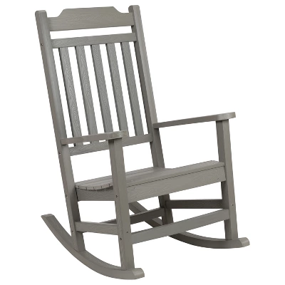 Flash Furniture Set Of 2 Winston All-Weather Faux Wood Rocking Chair 12 Flash Furniture Set Of 2 Winston All-Weather Faux Wood Rocking Chair - Image 10