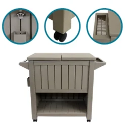 Sunnydaze Decor Sunnydaze Rolling Patio Serving Cart With Prep Table, Cooler And Storage -Garden Furniture Discounts GUEST 431678d2 348c 4f9d bc30 3e4daa084c39