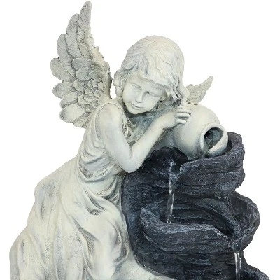 Sunnydaze Decor Sunnydaze Outdoor Solar Powered Angel Falls Water Fountain With Battery Backup And Submersible Pump - 27" 5 Sunnydaze Decor Sunnydaze Outdoor Solar Powered Angel Falls Water Fountain With Battery Backup And Submersible Pump - 27" - Image 3