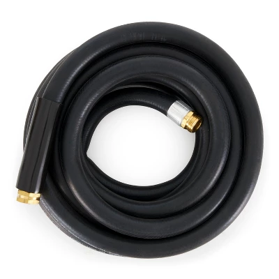 Apache 98108802 25 Foot Industrial Rubber Garden Water Hose With Heavy Duty MGHT X FGHT Brass Fittings And 1 Bend Restrictor, Black (2 Pack) 4 Apache 98108802 25 Foot Industrial Rubber Garden Water Hose With Heavy Duty MGHT X FGHT Brass Fittings And 1 Bend Restrictor, Black (2 Pack) - Image 2