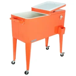 80qt Portable Rolling Patio Cooler - Permasteel -Garden Furniture Discounts GUEST 450faf73 ae71 4949 a469 aa884fafc7fd