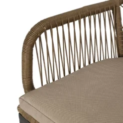 Russel 3pc Outdoor Wicker 2 Seater Chat Set - Light Brown/Beige - Christopher Knight Home -Garden Furniture Discounts GUEST 4585d605 a923 42f0 8f74 ad24751dd3ce