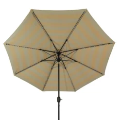 11' X 11' Calypso II Market Patio Umbrella With Solar LED Strip Lights Champagne/Taupe - Island Umbrella -Garden Furniture Discounts GUEST 4837a569 eae2 4d82 b5c6 c6464a3dd83b