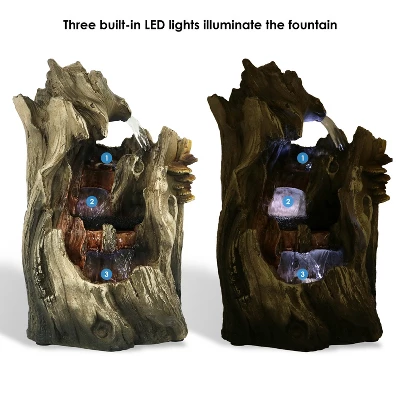 Sunnydaze Decor Sunnydaze Indoor Home Decorative Cascading Caves Waterfall Tabletop Water Fountain With LED Lights - 14" 9 Sunnydaze Decor Sunnydaze Indoor Home Decorative Cascading Caves Waterfall Tabletop Water Fountain With LED Lights - 14" - Image 7
