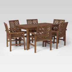 7pc Slatted Chevron Acacia Patio Dining Set - Saracina Home 26 7pc Slatted Chevron Acacia Patio Dining Set - Saracina Home -Garden Furniture Discounts GUEST 4871da67 cad9 4005 bad1 36caadb12835